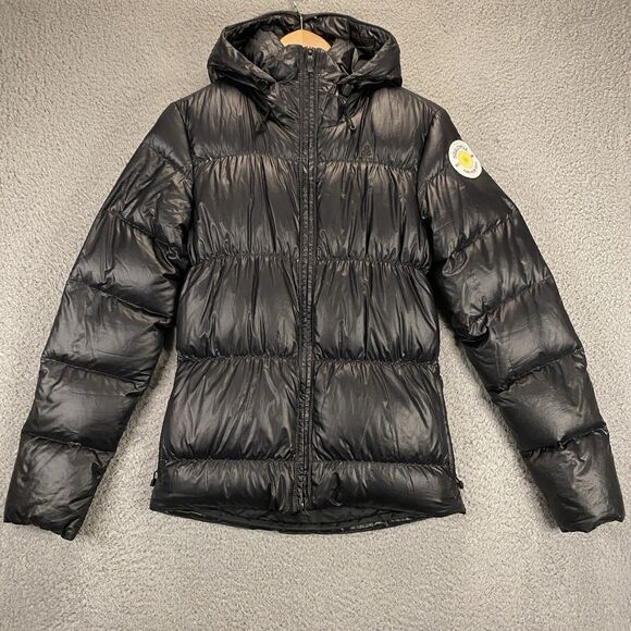 Nike ACG 800 Down Fill Puffer Jacket Womens size S Black Insulated hooded Winter